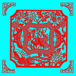 松鹤剪纸