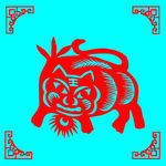 老虎剪纸