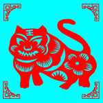 老虎剪纸