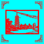 塔剪纸