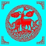 鹿剪纸