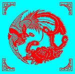 凤穿牡丹剪纸