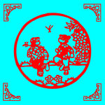 踢毽子剪纸