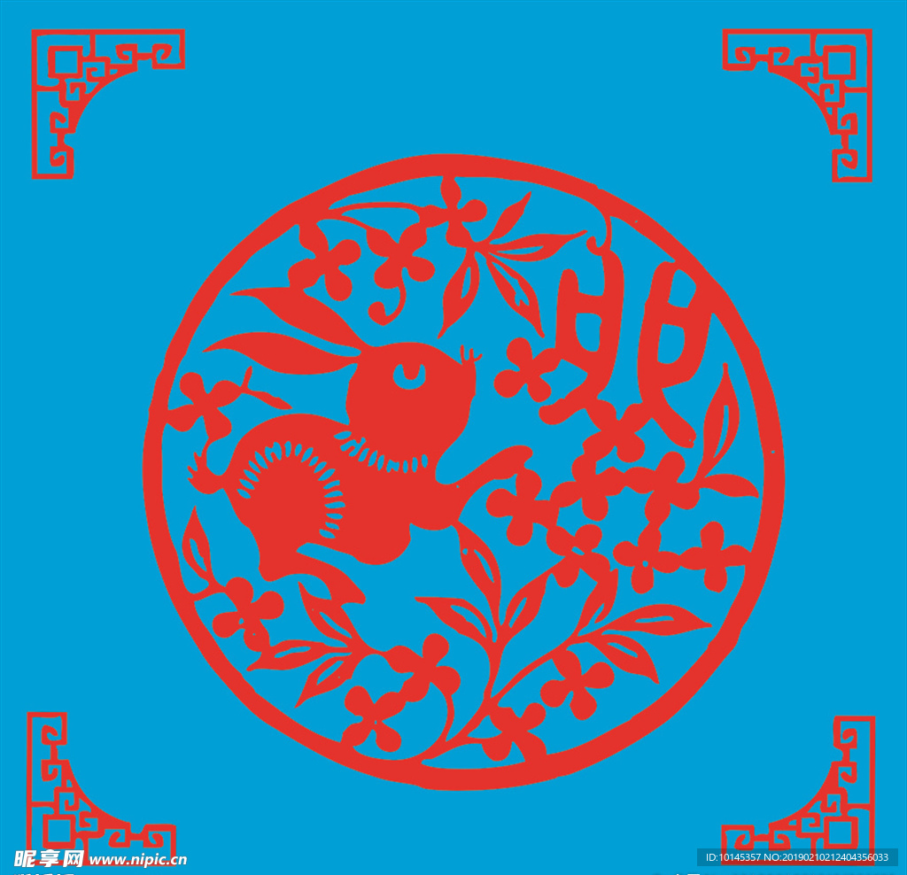 兔子剪纸