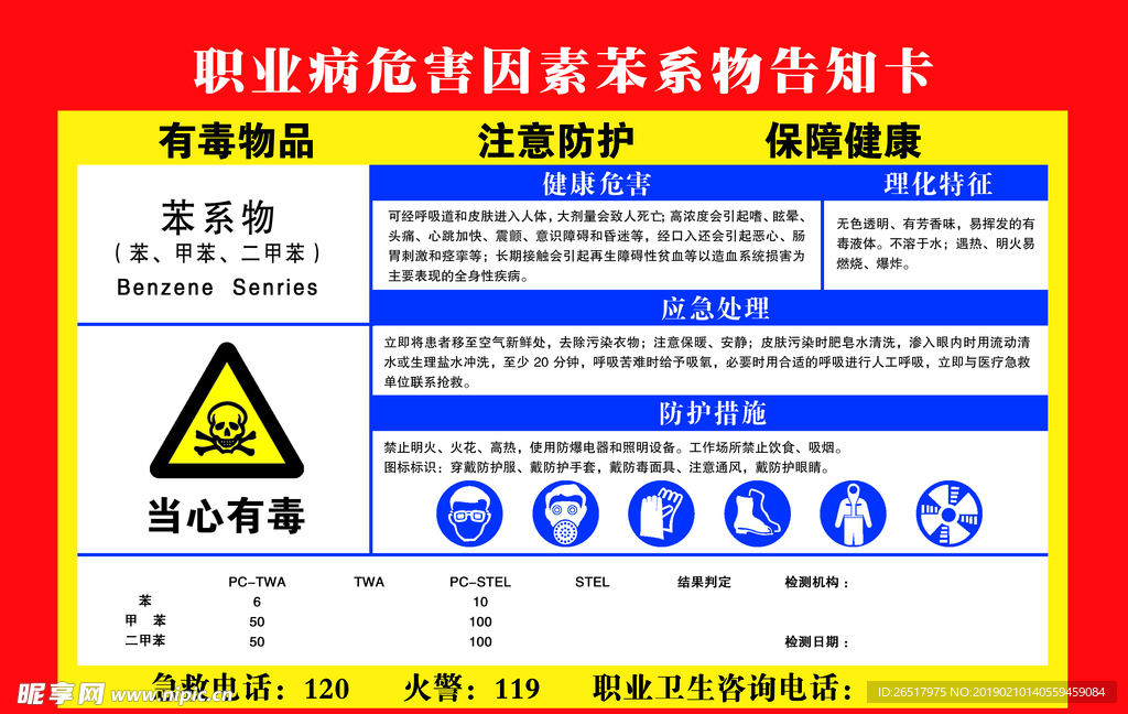 职业病危害告知卡