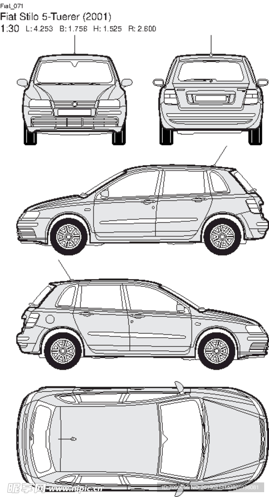 手绘汽车设计图Fiat