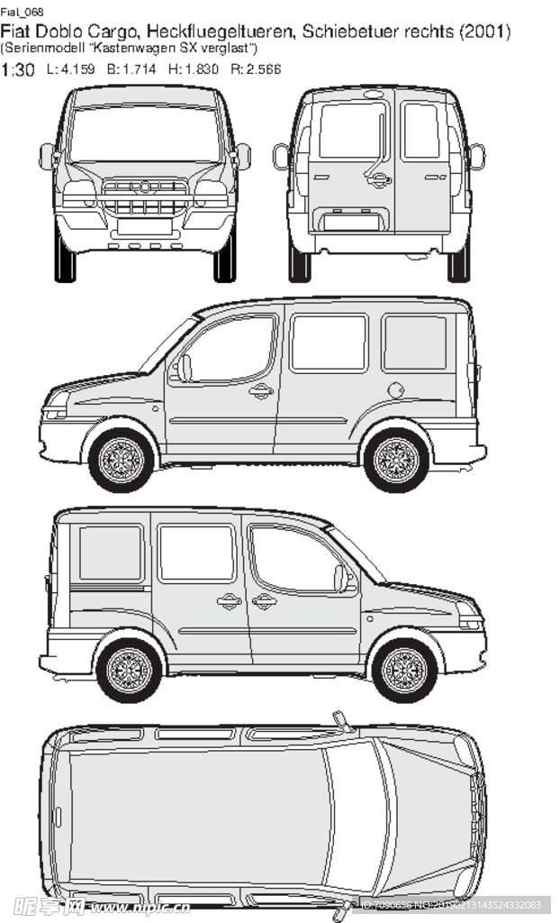 手绘汽车设计图Fiat