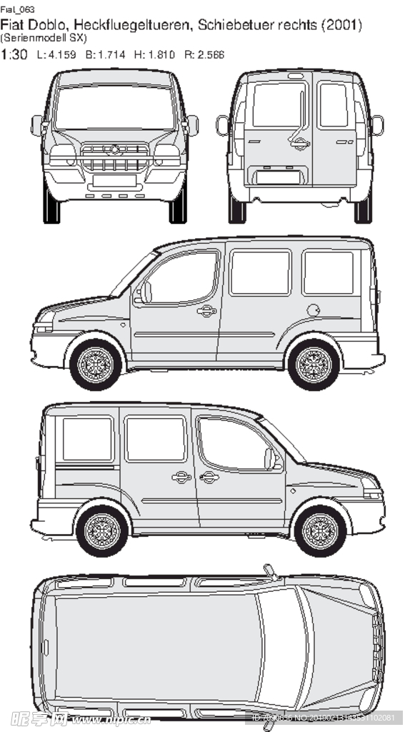 手绘汽车设计图Fiat