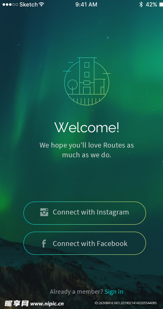 手机 APP 登录页