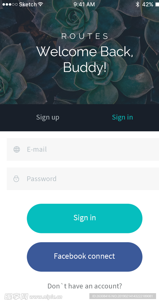 手机 APP 登录页