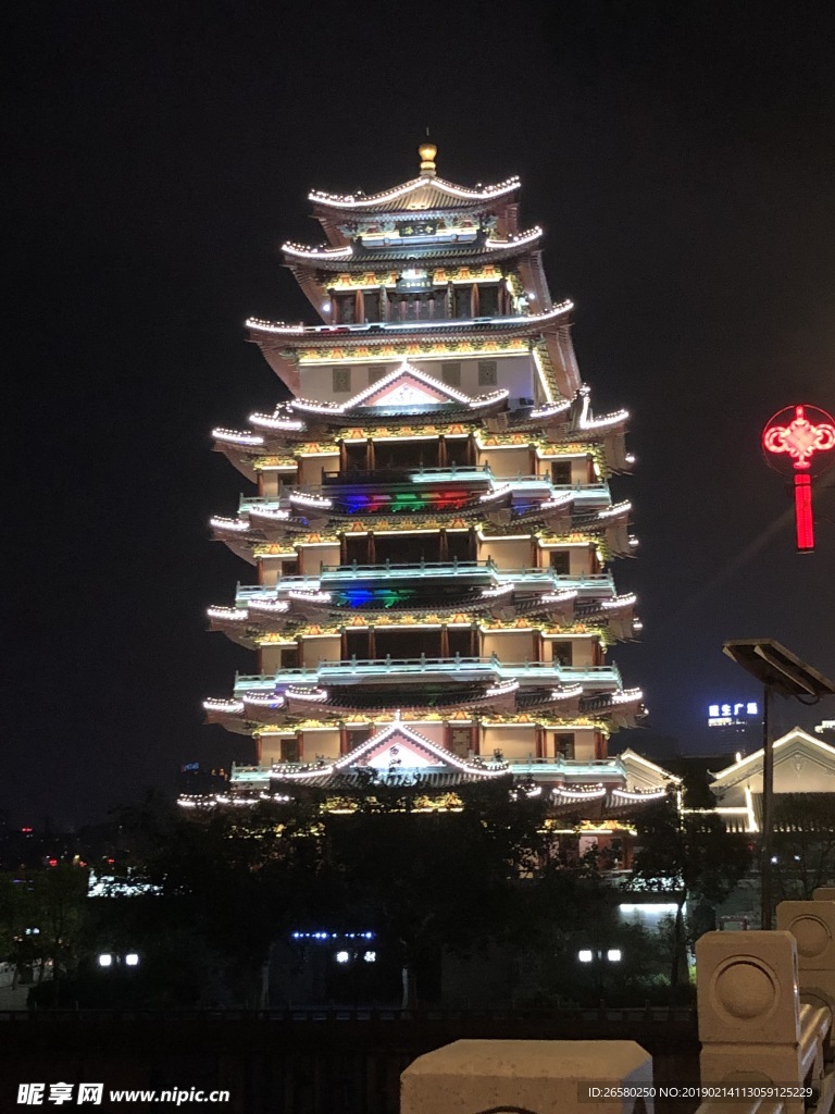 惠州水东街合江楼夜景