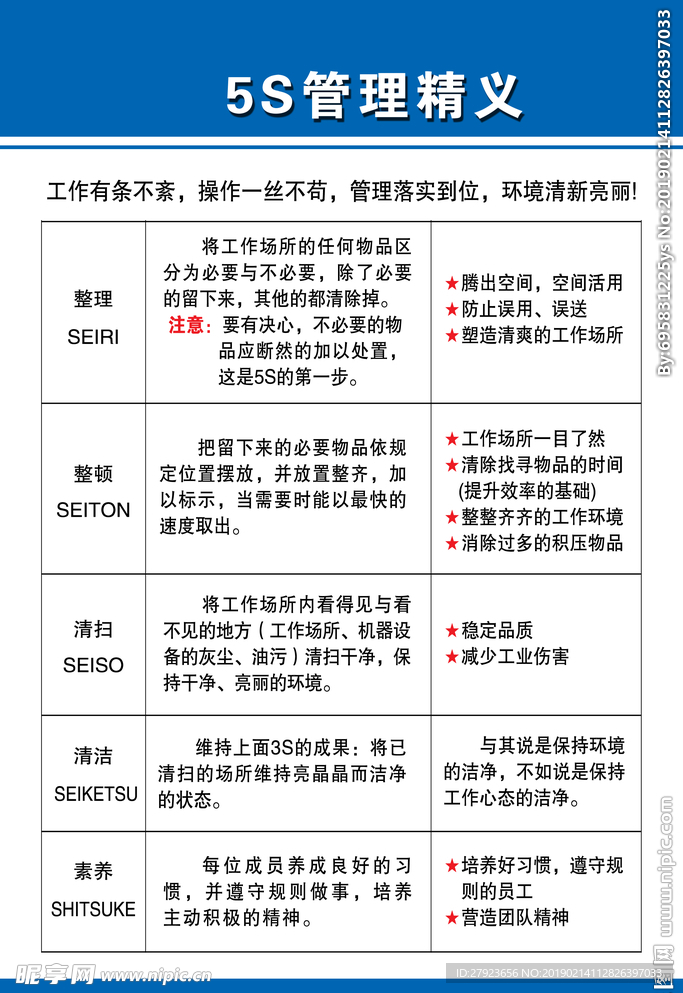 5S 管理 精义