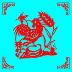 鸡剪纸