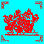 鸡剪纸