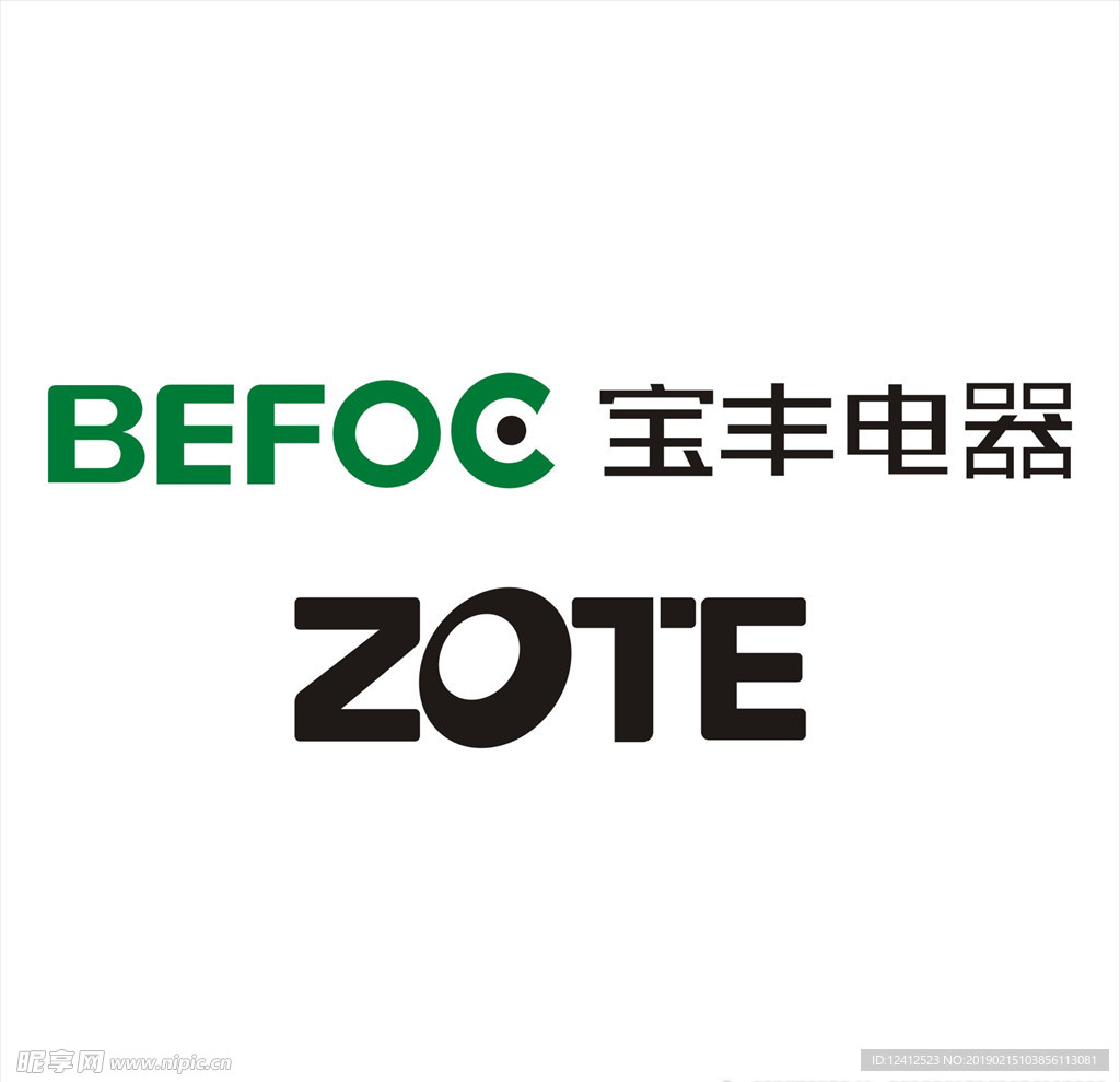 BEFOC宝丰电器ZOTE商标