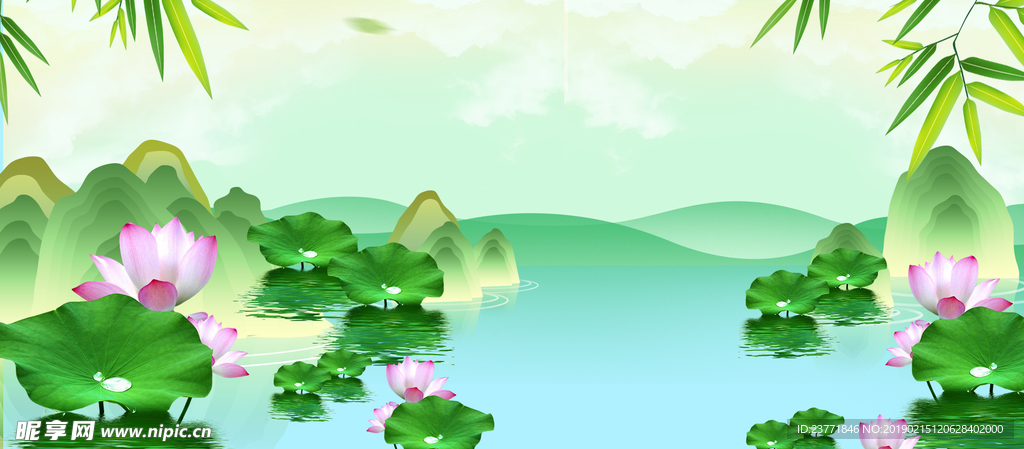 荷花背景
