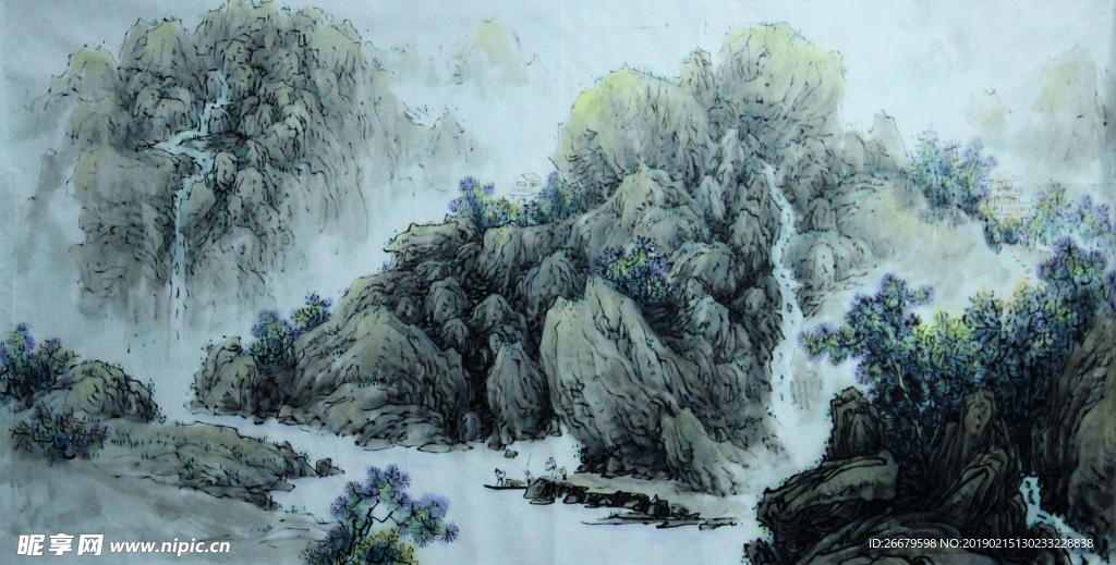 山景水墨画