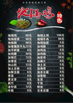 地锅鸡菜单