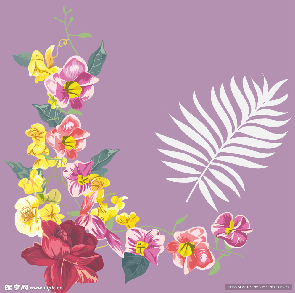 花卉花朵矢量图