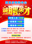 购物中心招聘海报