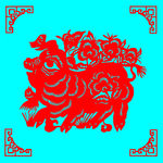 猪剪纸