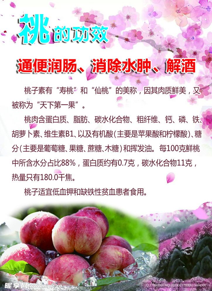 桃的功效海报