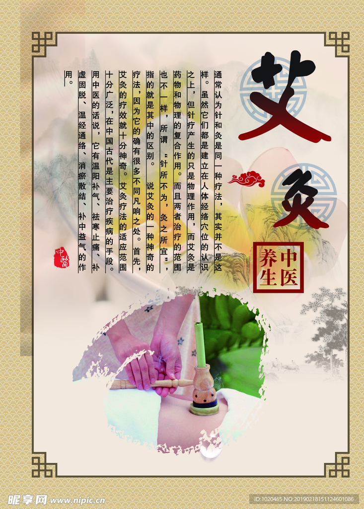中医艾灸挂图