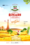 超市新鲜果蔬宣传海报