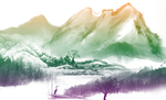 水墨山