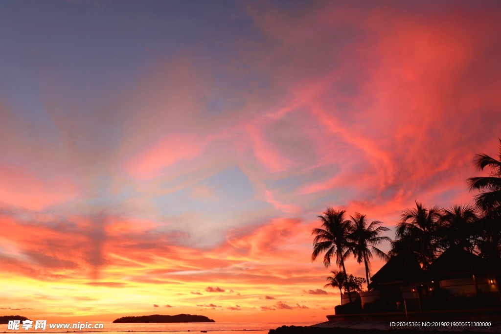 海边的夕阳日落