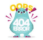 彩绘404错误页面怪兽