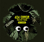 创意404错误页面躲藏的怪兽