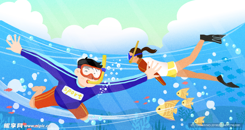 潜水游泳运动健身