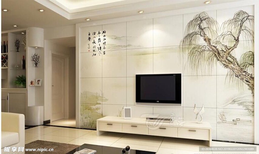 欧式抽象画花卉背景墙壁画