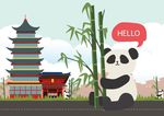 熊猫旅游景点海报