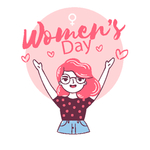 手绘矢量38女神节插画