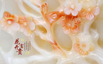 富贵立体花朵背景墙浮雕玉雕