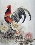 冯英杰工笔画作品鸡