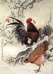 冯英杰工笔画作品鸡