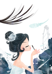 化妆女孩背景