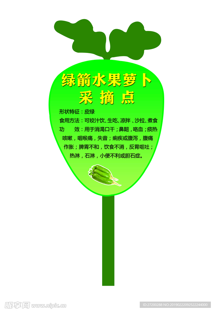 卡通长萝卜造型