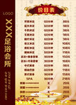 足浴价目表