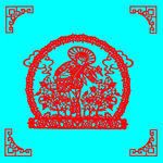 采棉花剪纸
