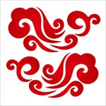 祥云 一朵祥云 祥云底纹 海浪