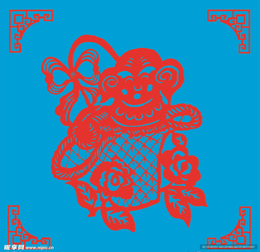 篮子剪纸
