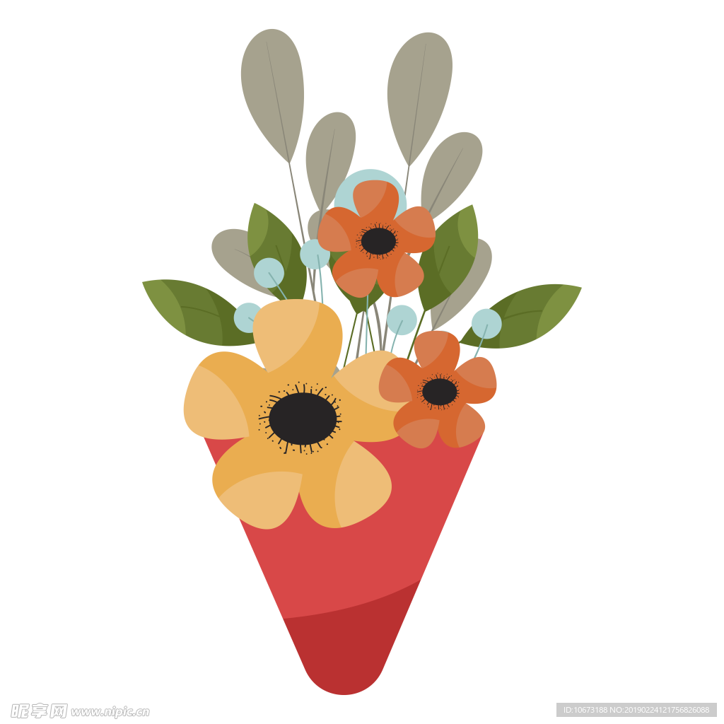 卡通花束图片