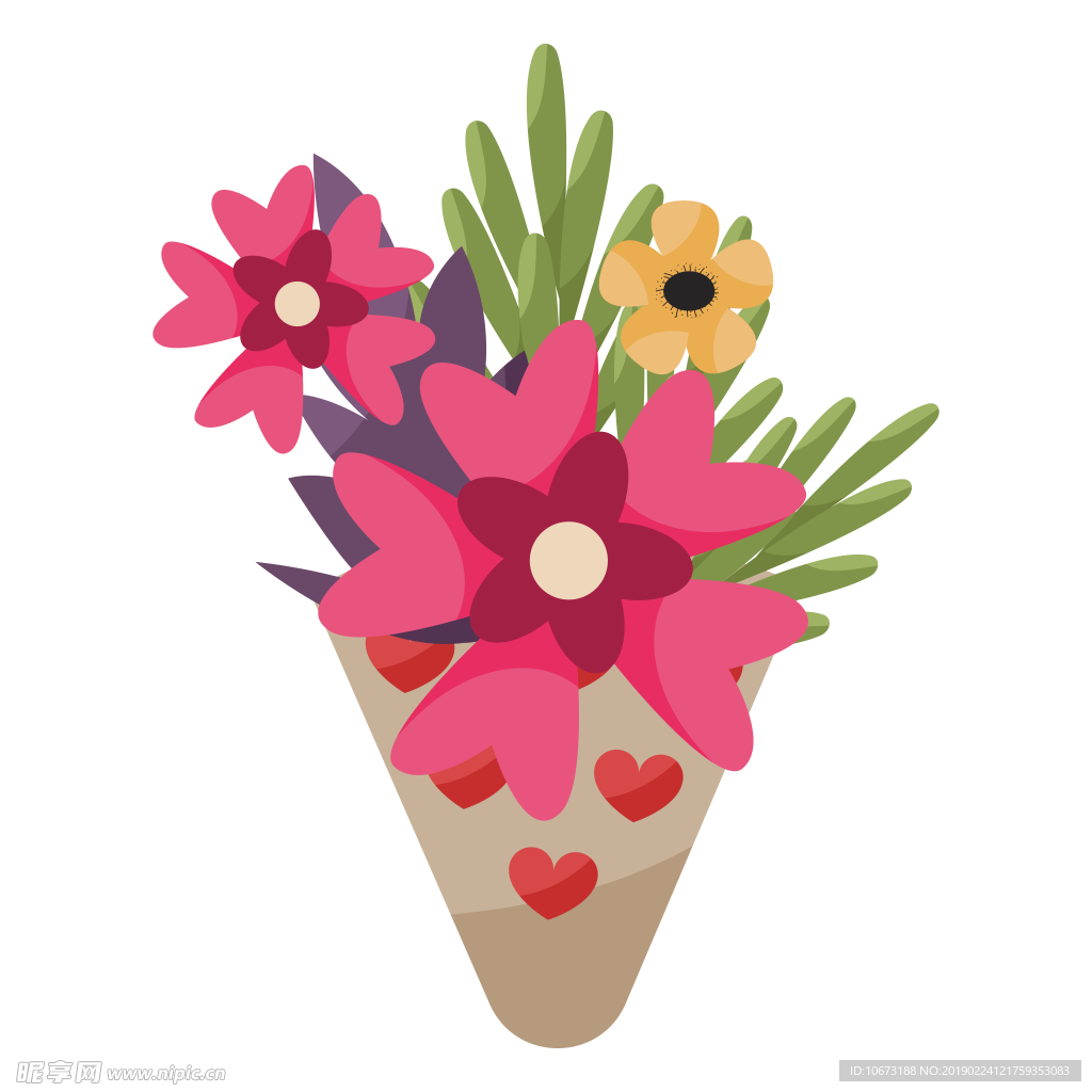 卡通花束图片