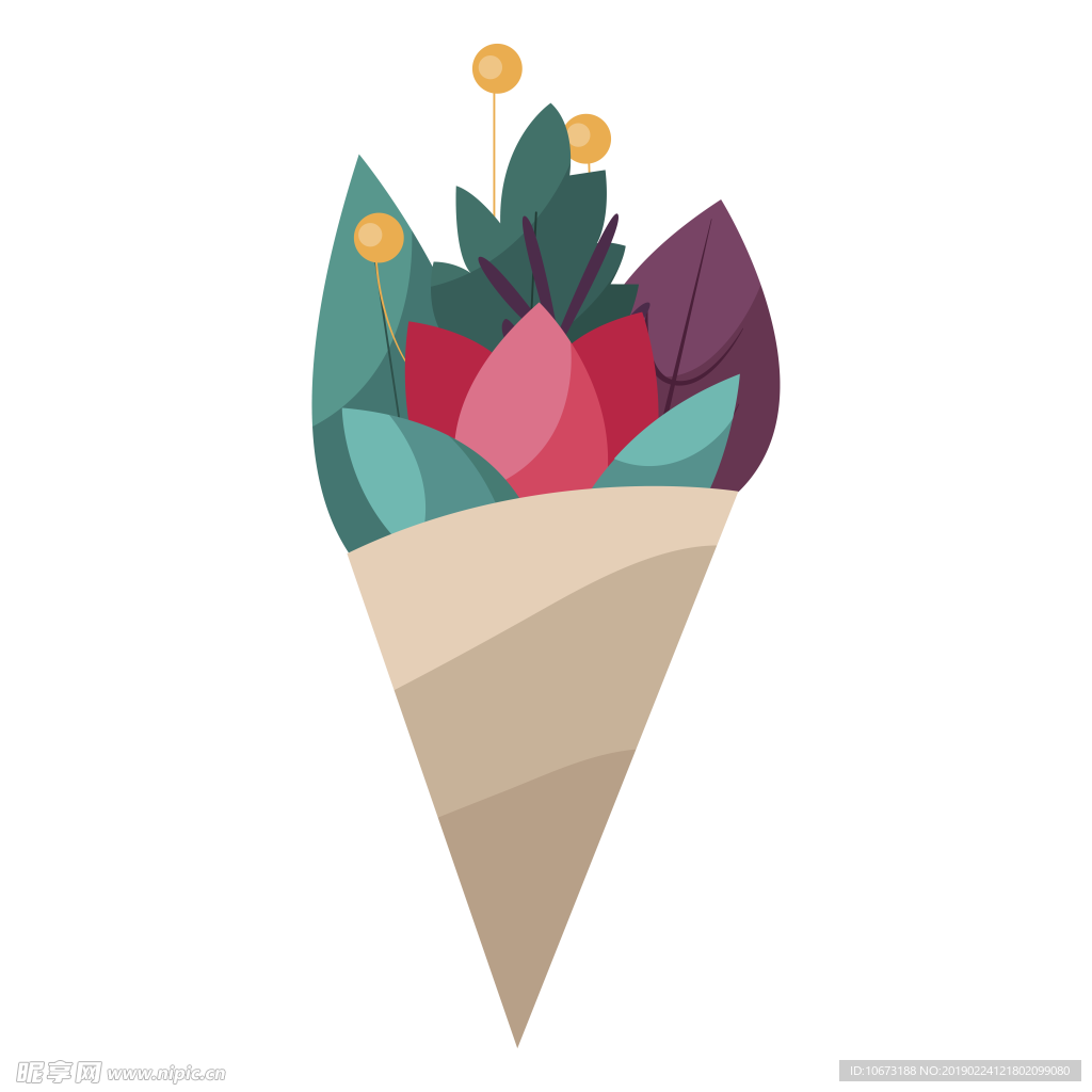 卡通花束图片