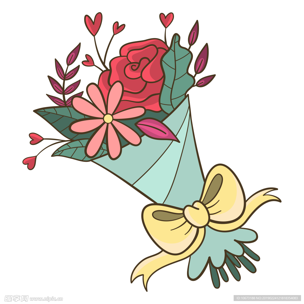 卡通花束图片