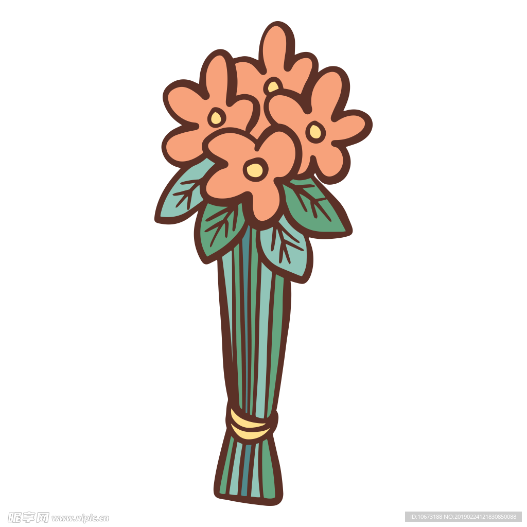 卡通花束图片